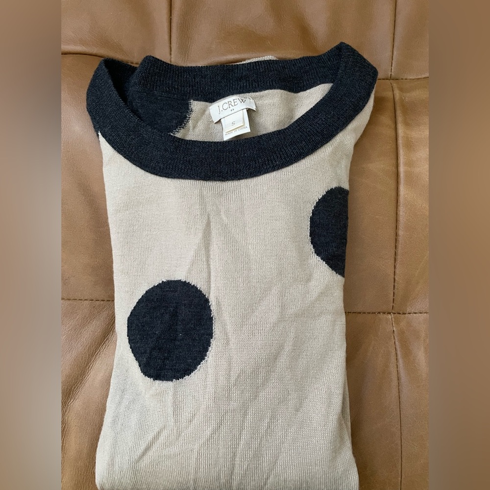 Jcrew Tippi Polka Dot Sweater